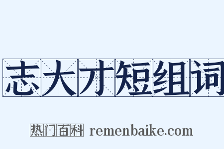 志大才短组词是什么意思的图片